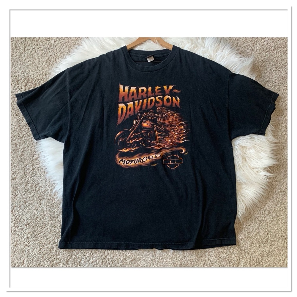 Harley-Davidson Skull Motorcycle T- Shirt Black Size 3X